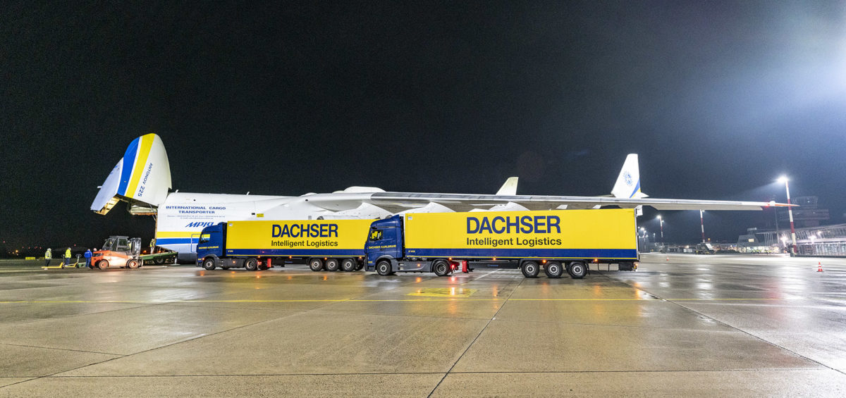 Dachser fleta el mayor avión de carga del mundo para transportar material médico 2